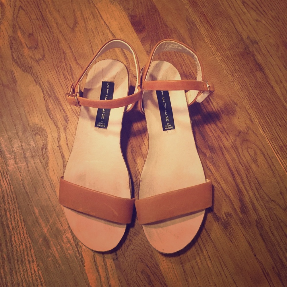 STEVEN by Steve Madden Leather Espadrille Wedge